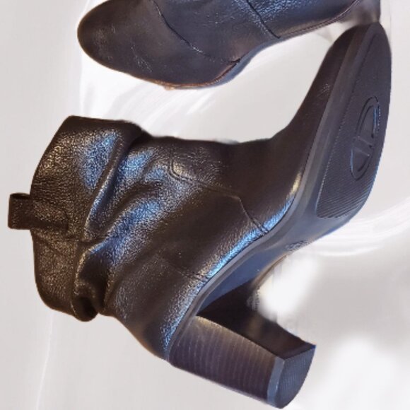 Circa Joan David CJ KIRSTIN Leather Women Ankle Boots with Heel Dark Brown - 7M - Picture 2 of 5